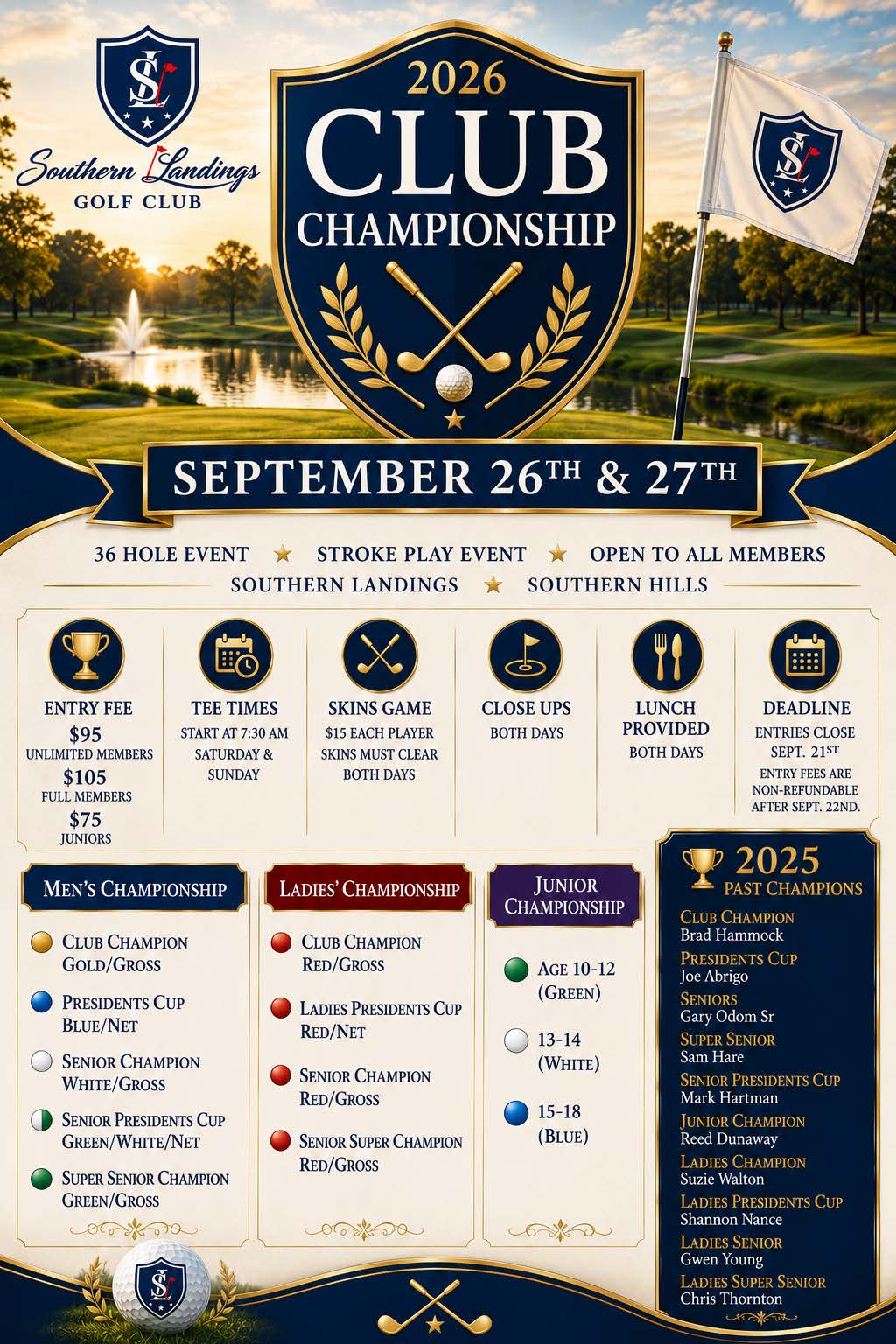 Club Championship flyer